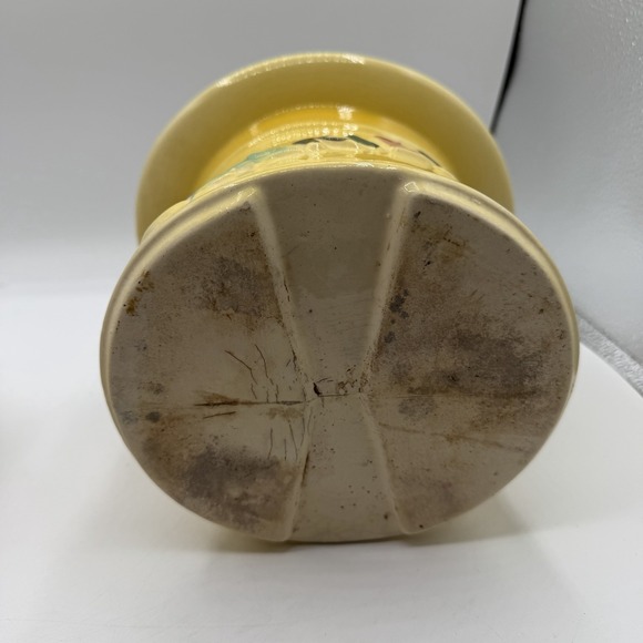 Vintage American Bisque Magic Hat Bunny Rabbit In Yellow Hat Cookie Jar 50s 60s - Picture 8 of 8